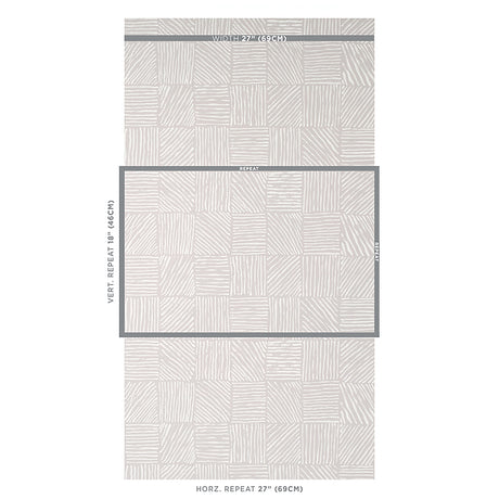 Schumacher Katama Ivory On Stone Wallpaper