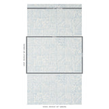 Schumacher Katama Blue On Ivory Wallpaper