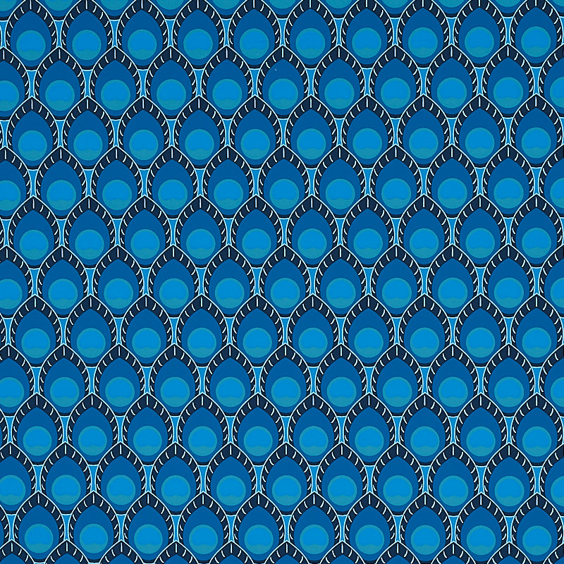 Schumacher Dawnridge Peacock Wallpaper