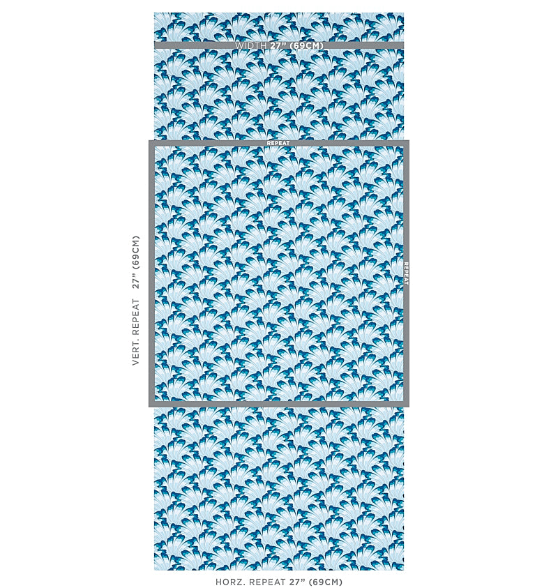 Schumacher Gotham Swing Royal Wallpaper