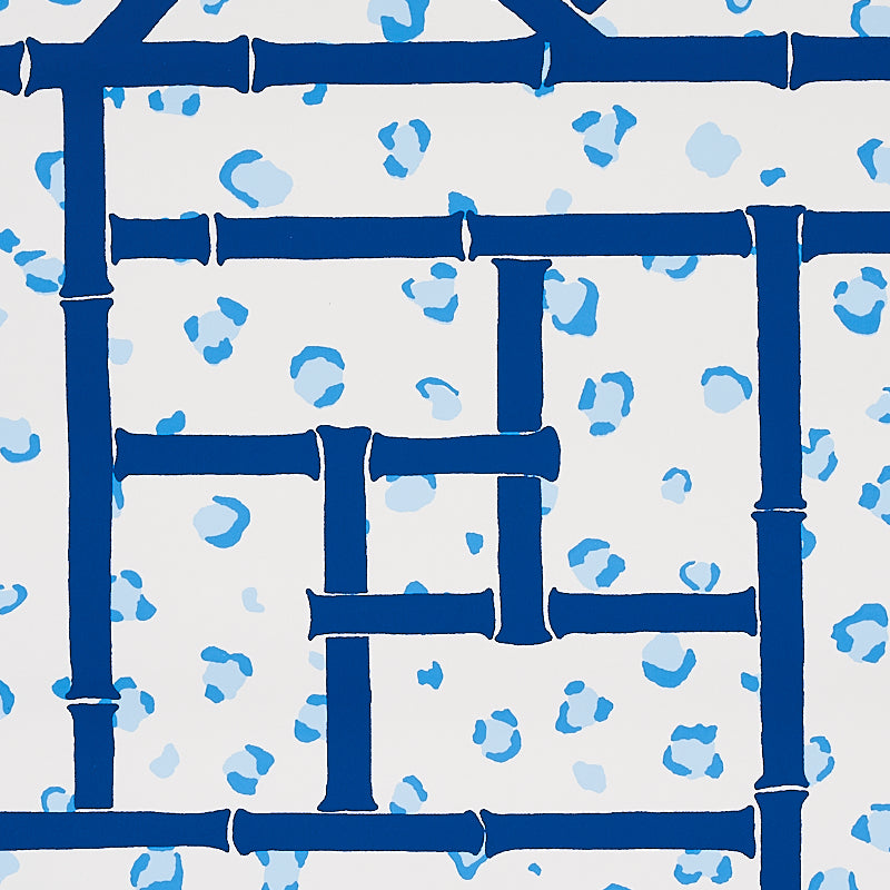 Schumacher Fancy Beast Indigo Wallpaper
