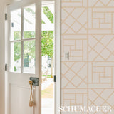 Schumacher Trellis Sand Wallpaper