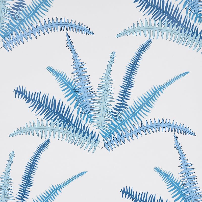 Schumacher Canyon Ferns Lagoon Wallpaper