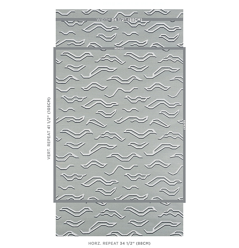 Schumacher Kata Sisal Mineral Wallpaper