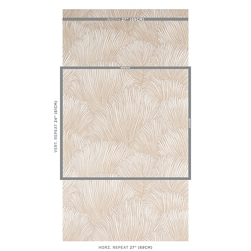 Schumacher Fondale Ivory Wallpaper