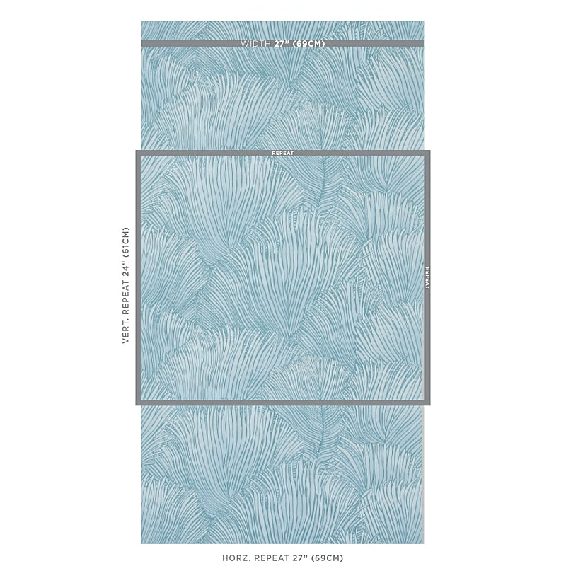 Schumacher Fondale Aqua Wallpaper