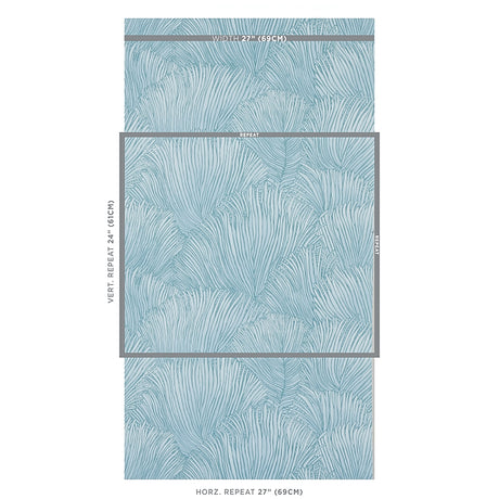 Schumacher Fondale Aqua Wallpaper
