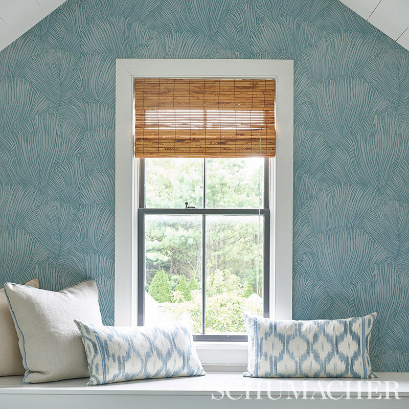 Schumacher Fondale Aqua Wallpaper