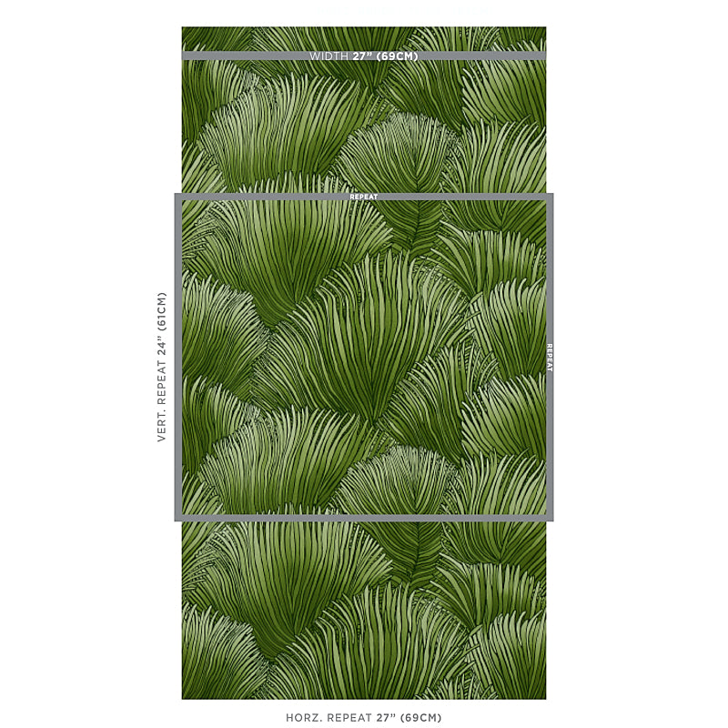 Schumacher Fondale Green Wallpaper