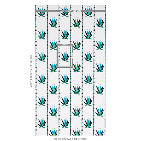 Schumacher Agave Stripe Lanai Wallpaper