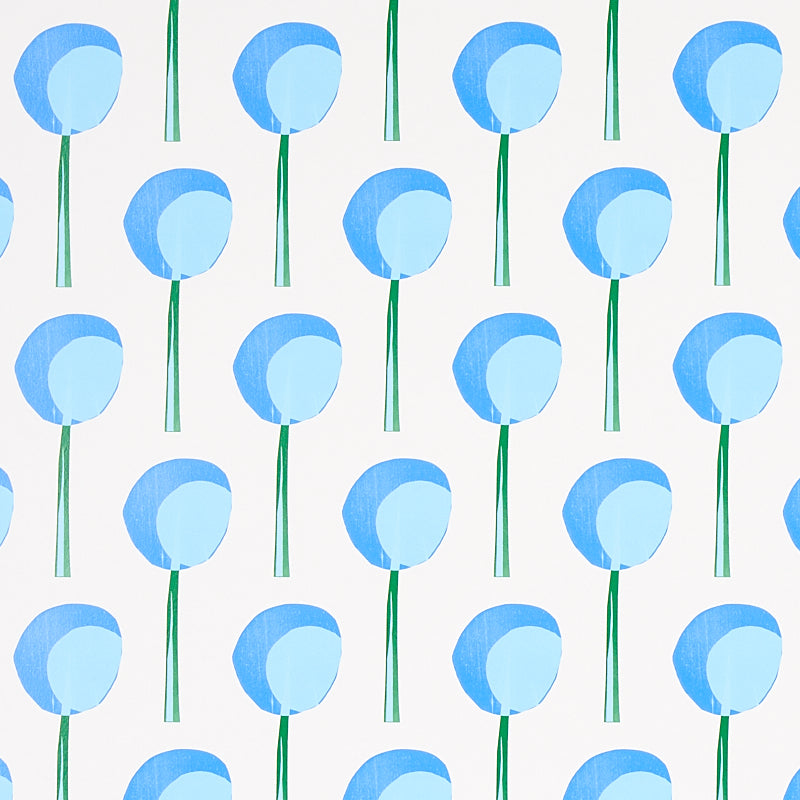 Schumacher Topiary Bluebell Wallpaper - Eade's Wallpaper