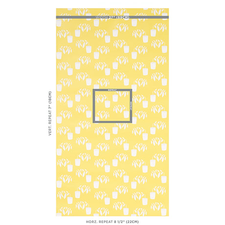 Schumacher Reaching Out Lemonade Wallpaper - Eade's Wallpaper