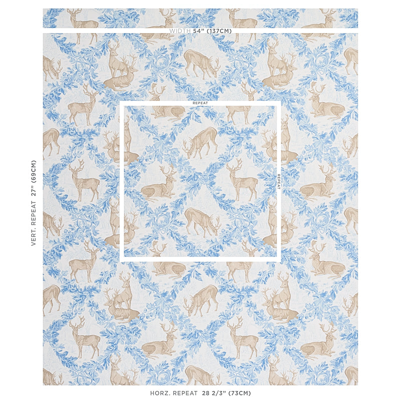 Schumacher Woburn Meadow Ice Wallpaper - Eade's Wallpaper