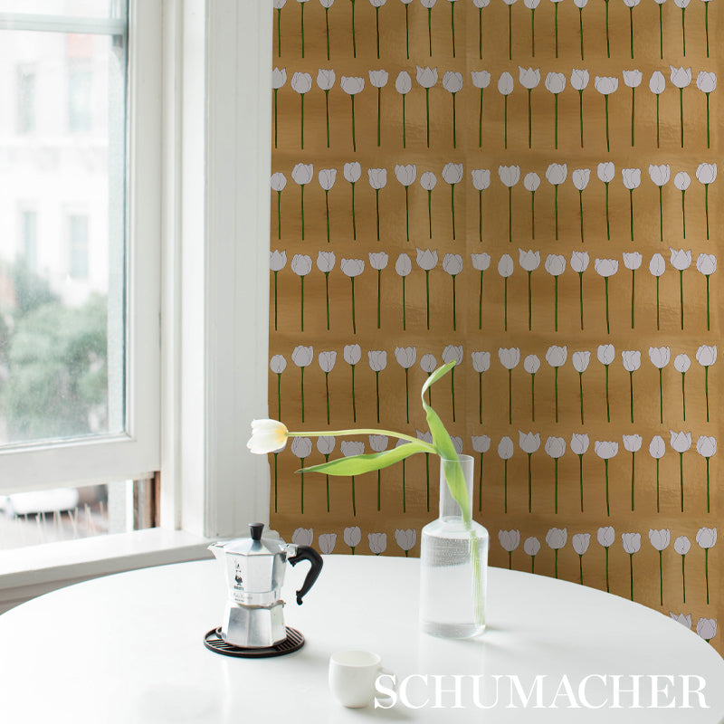 Schumacher Edie Metallic Glam Gold Wallpaper