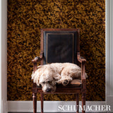 Schumacher Xanadu Metallic Vintage Gold Wallpaper