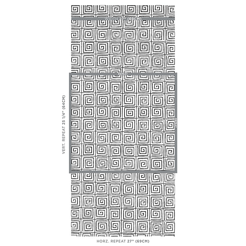 Schumacher Trousdale Black Wallpaper - Eade's Wallpaper