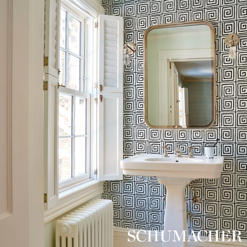 Schumacher Trousdale Black Wallpaper - Eade's Wallpaper
