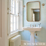 Schumacher Trousdale Aqua Wallpaper