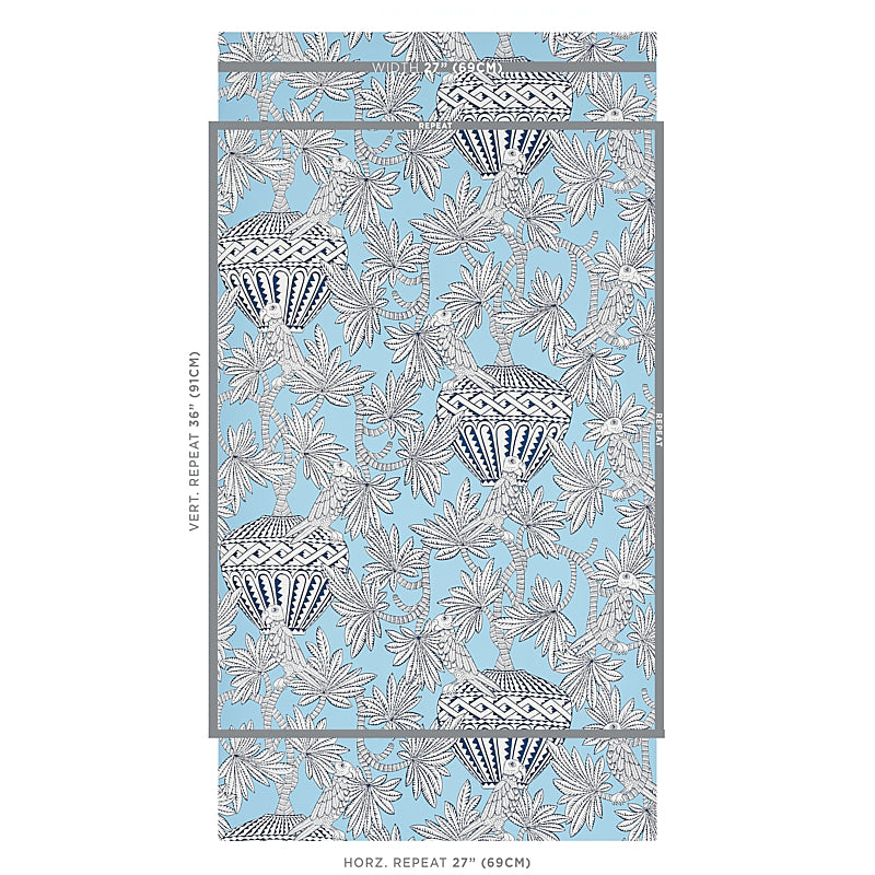 Schumacher Santarem Sky Wallpaper - Eade's Wallpaper