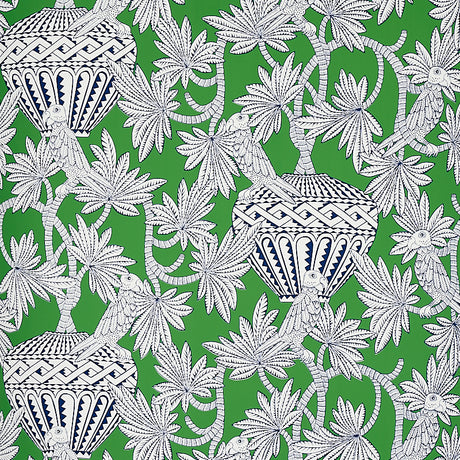 Schumacher Santarem Green Wallpaper - Eade's Wallpaper