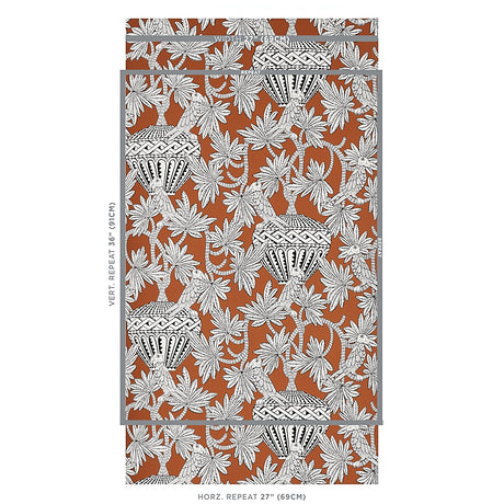 Schumacher Santarem Chocolate Wallpaper - Eade's Wallpaper