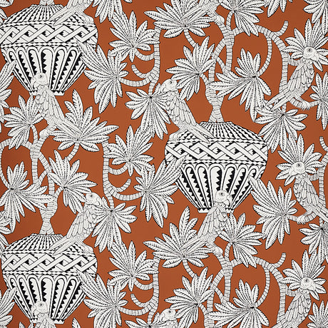 Schumacher Santarem Chocolate Wallpaper - Eade's Wallpaper