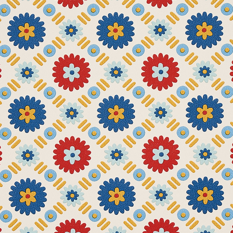 Schumacher Larissa Ivory Wallpaper - Eade's Wallpaper