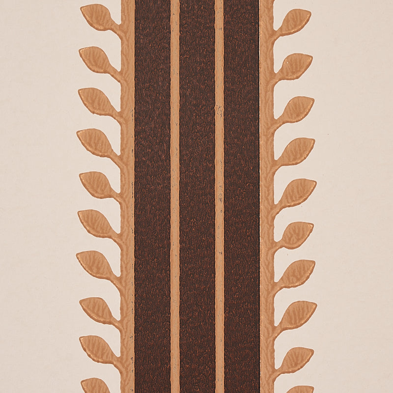 Schumacher 5012850 ETRUSCAN STRIPE in BROWN Wallpaper - CABA