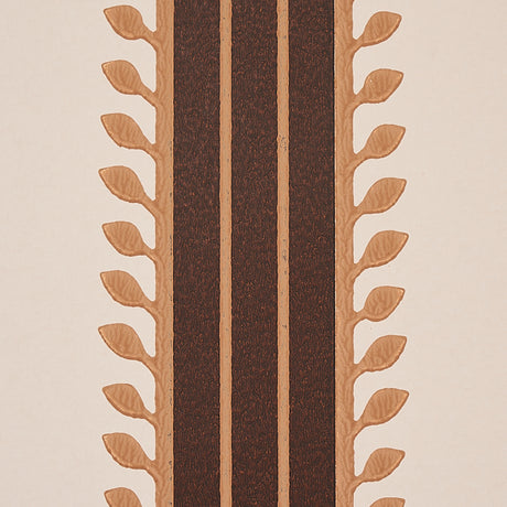 Schumacher 5012850 ETRUSCAN STRIPE in BROWN Wallpaper - CABA