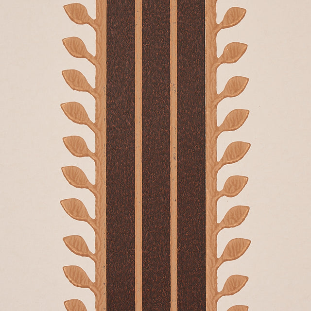 Schumacher 5012850 ETRUSCAN STRIPE in BROWN Wallpaper - CABA