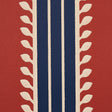 Schumacher 5012852 ETRUSCAN STRIPE in RED & BLUE Wallpaper -