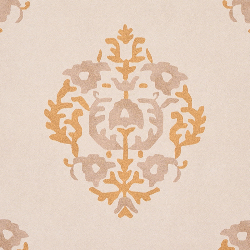 Schumacher Constantine Natural & Ocher Wallpaper