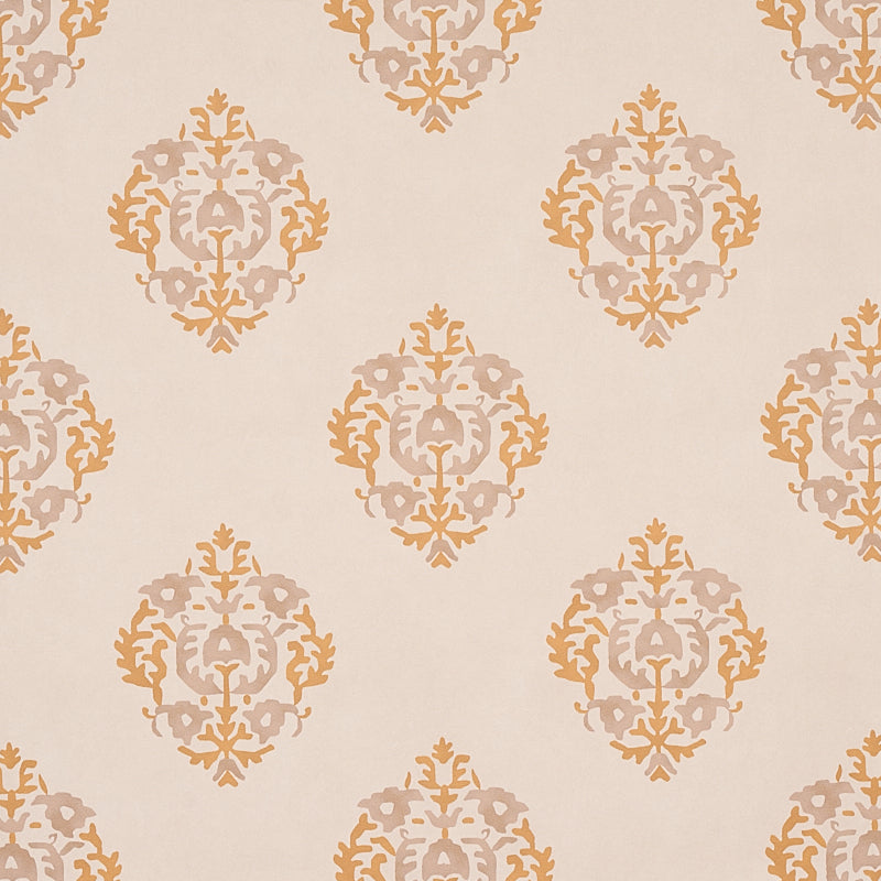 Schumacher Constantine Natural & Ocher Wallpaper