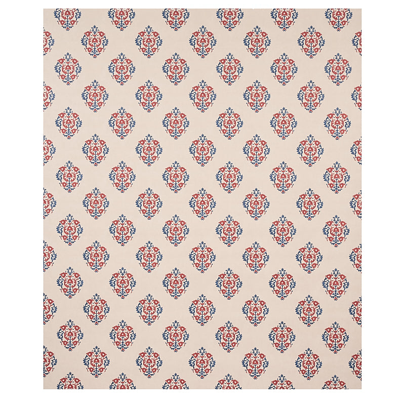 Schumacher Constantine Red & Blue Wallpaper