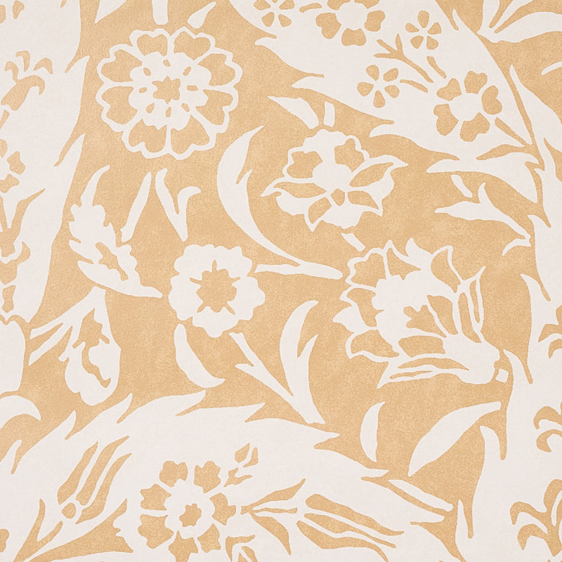 Schumacher Saz Paisley Ochre Wallpaper - Eade's Wallpaper