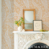 Schumacher Saz Paisley Ochre Wallpaper - Eade's Wallpaper