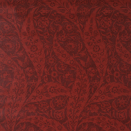 Schumacher Saz Paisley Burgundy Wallpaper - Eade's Wallpaper