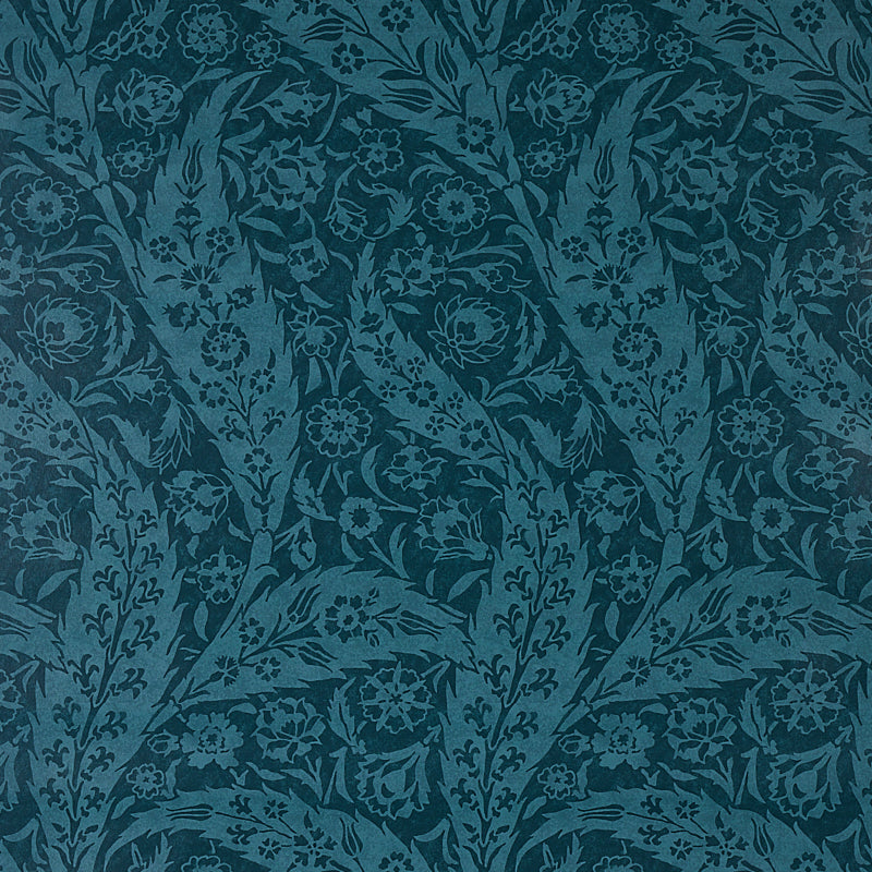 Schumacher Saz Paisley Peacock Wallpaper - Eade's Wallpaper