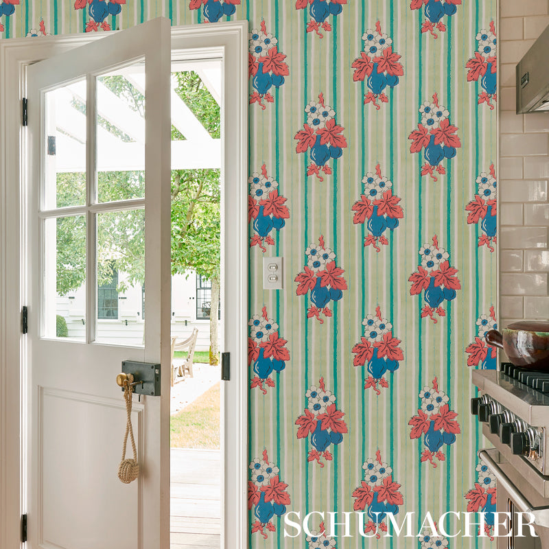 Schumacher Turnip Mint Wallpaper