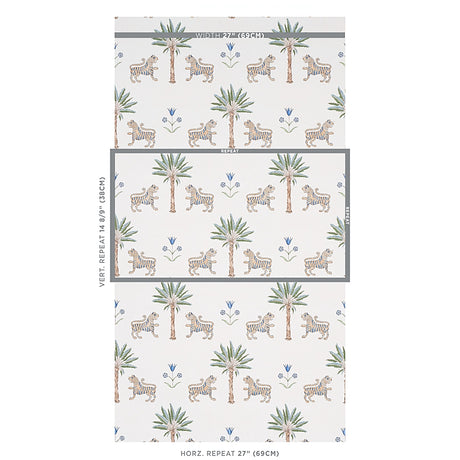 Schumacher Tiger Palm Delft Wallpaper - Eade's Wallpaper