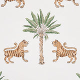 Schumacher Tiger Palm Crimson Wallpaper - Eade's Wallpaper