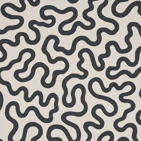 Schumacher Riley Soft Black Wallpaper - Eade's Wallpaper