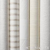 Schumacher Paper Stripe White Wallpaper - Eade's Wallpaper
