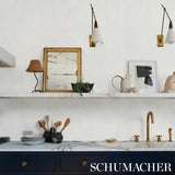 Schumacher Paper Stripe White Wallpaper - Eade's Wallpaper