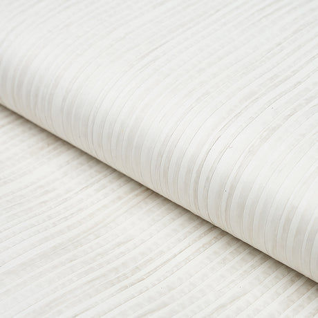 Schumacher Paper Stripe White Wallpaper - Eade's Wallpaper