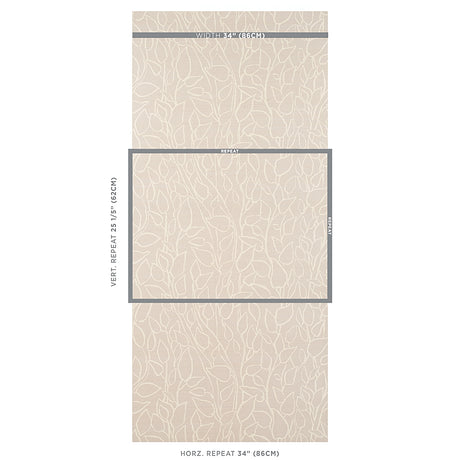 Schumacher Solandra Vine Sisal Grey Wallpaper - Eade's Wallpaper