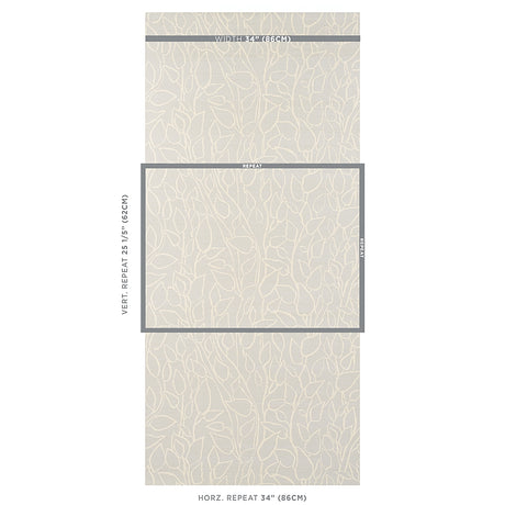 Schumacher Solandra Vine Sisal Sky Wallpaper - Eade's Wallpaper