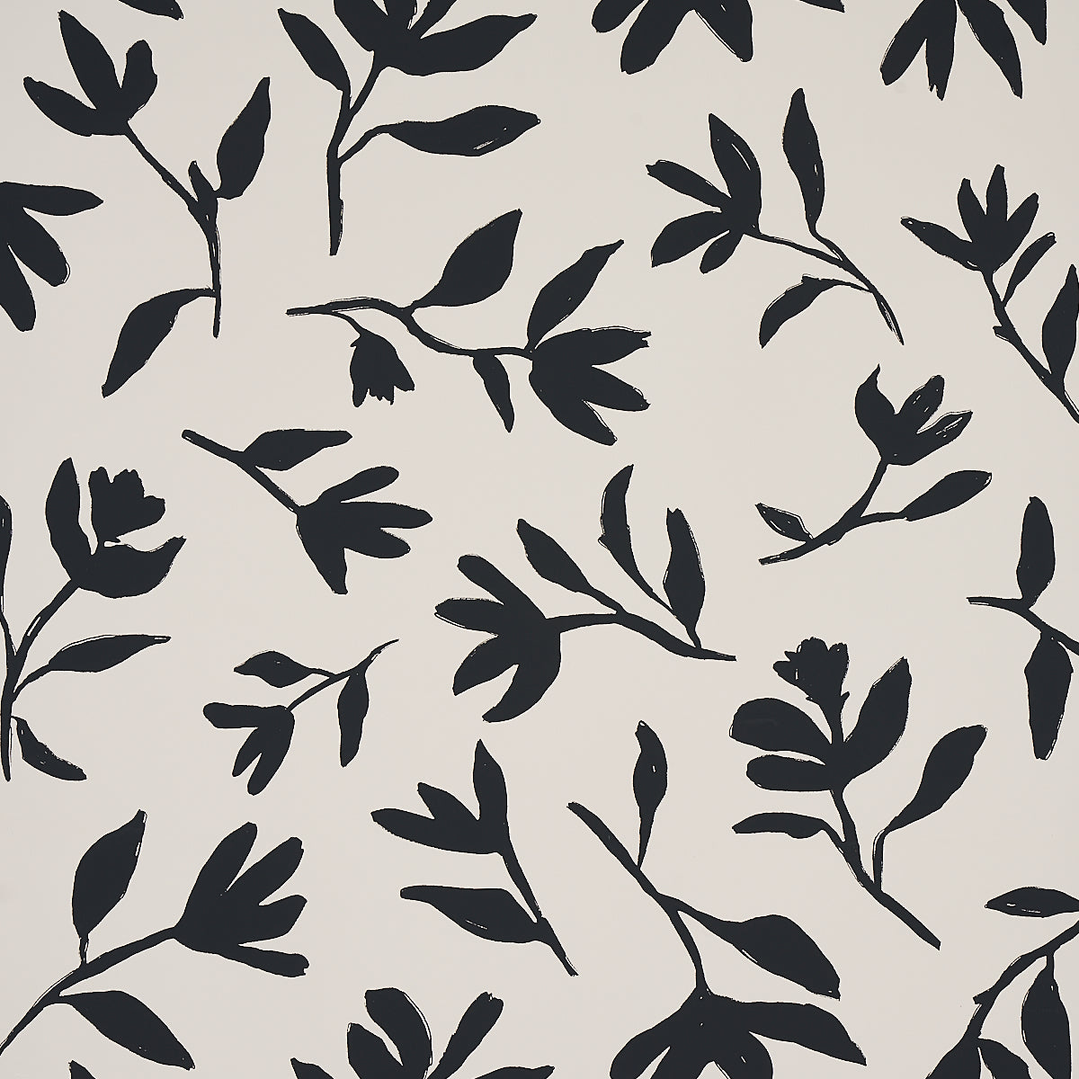 Schumacher Laurel Black Wallpaper - Eade's Wallpaper