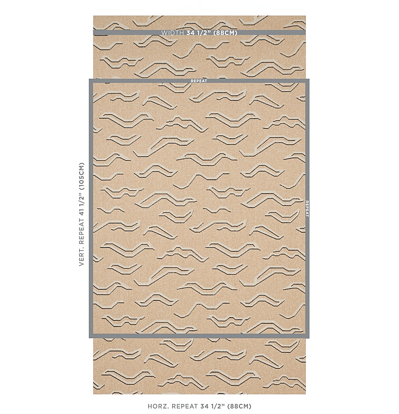 Schumacher Kata Paperweave Oatmeal Wallpaper