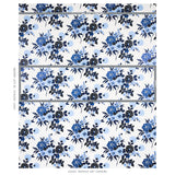 Schumacher Valentina Floral Blues Wallpaper